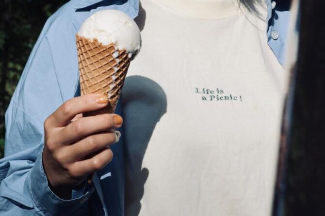 GC_【第2回予約販売分】GARTEN COFFEEオリジナル　Life is a Picnic 刺繍Tシャツ