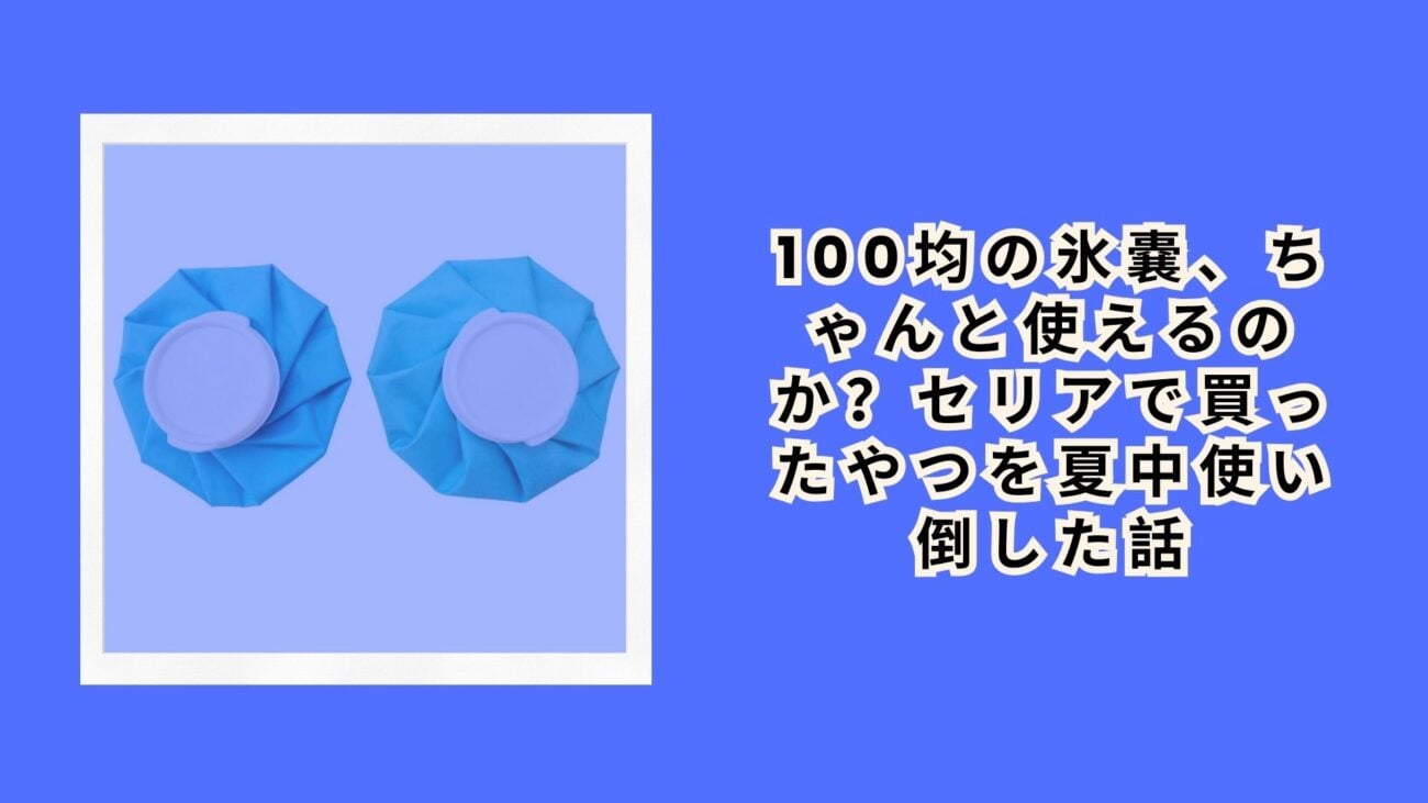 100均の氷嚢、ちゃんと使えるのか？セリアで買ったやつを夏中使い倒した話
